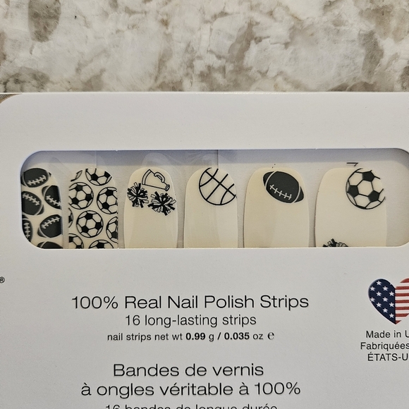 Color Street Sports-Themed Nail Strips - Clear Overlay - Picture 2 of 3